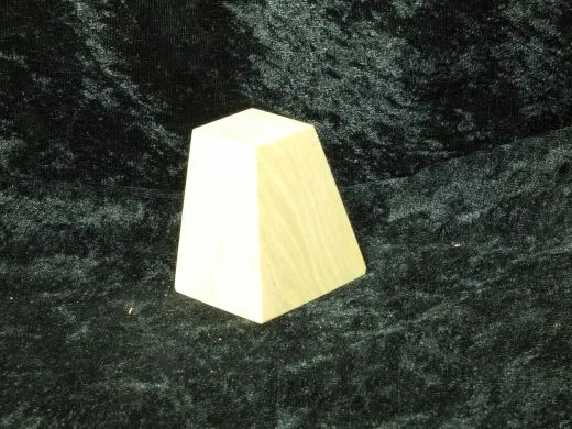 Bust base with three sloping sides
