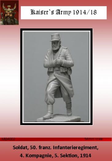 Franz. Soldat des 50. Infanterie-Regiments, 4. Kompanie, 1914