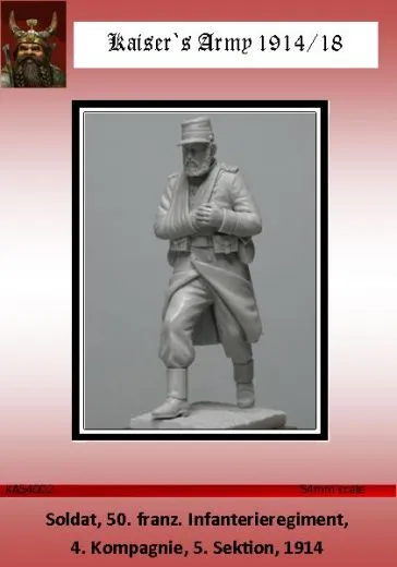 Franz. Soldat des 50. Infanterie-Regiments, 4. Kompanie, 1914