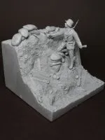 Grabenteil mit Figure "Somme 1916"
