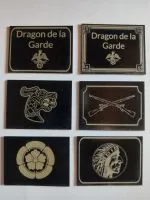 Material Schwarz / Gold matt