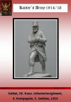 Franz. Soldat des 50. Infanterie-Regiments, 4. Kompanie, 1914