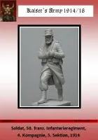 Franz. Soldat des 50. Infanterie-Regiments, 4. Kompanie, 1914