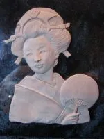 Geisha mit Fächer